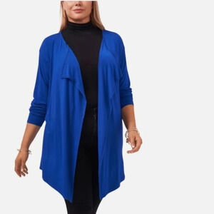 New Vince Camuto Emma Open Front Cardigan Vivid Blue 1X
